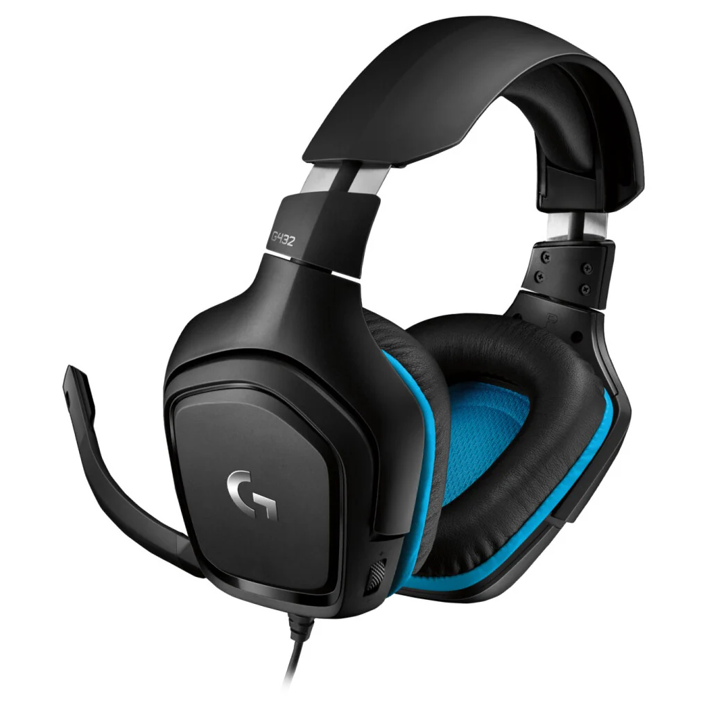 Logitech G432 Wired 7.1 Surround Gaming Headset Schwarz - Image 2