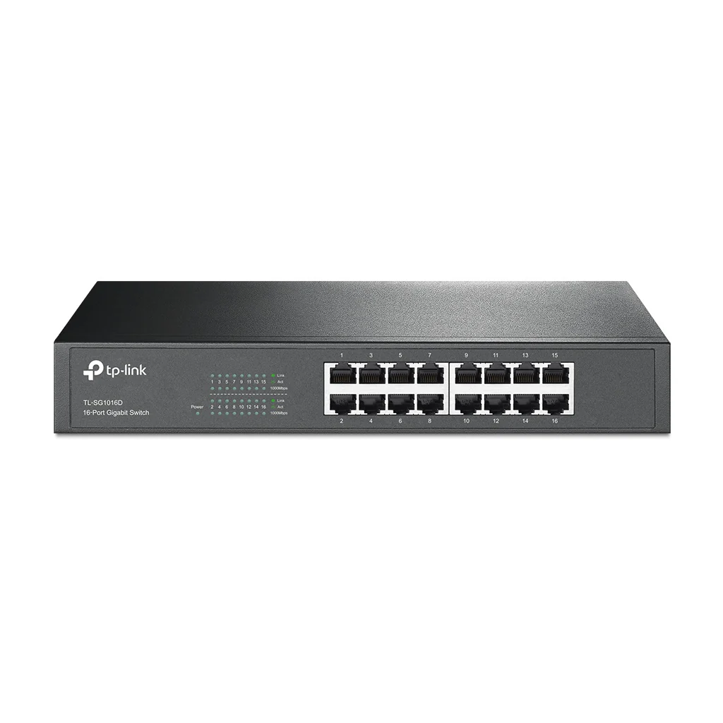 TP-Link TL-SG1016D Unmanaged Gigabit Ethernet (10/100/1000) Schwarz - Image 3