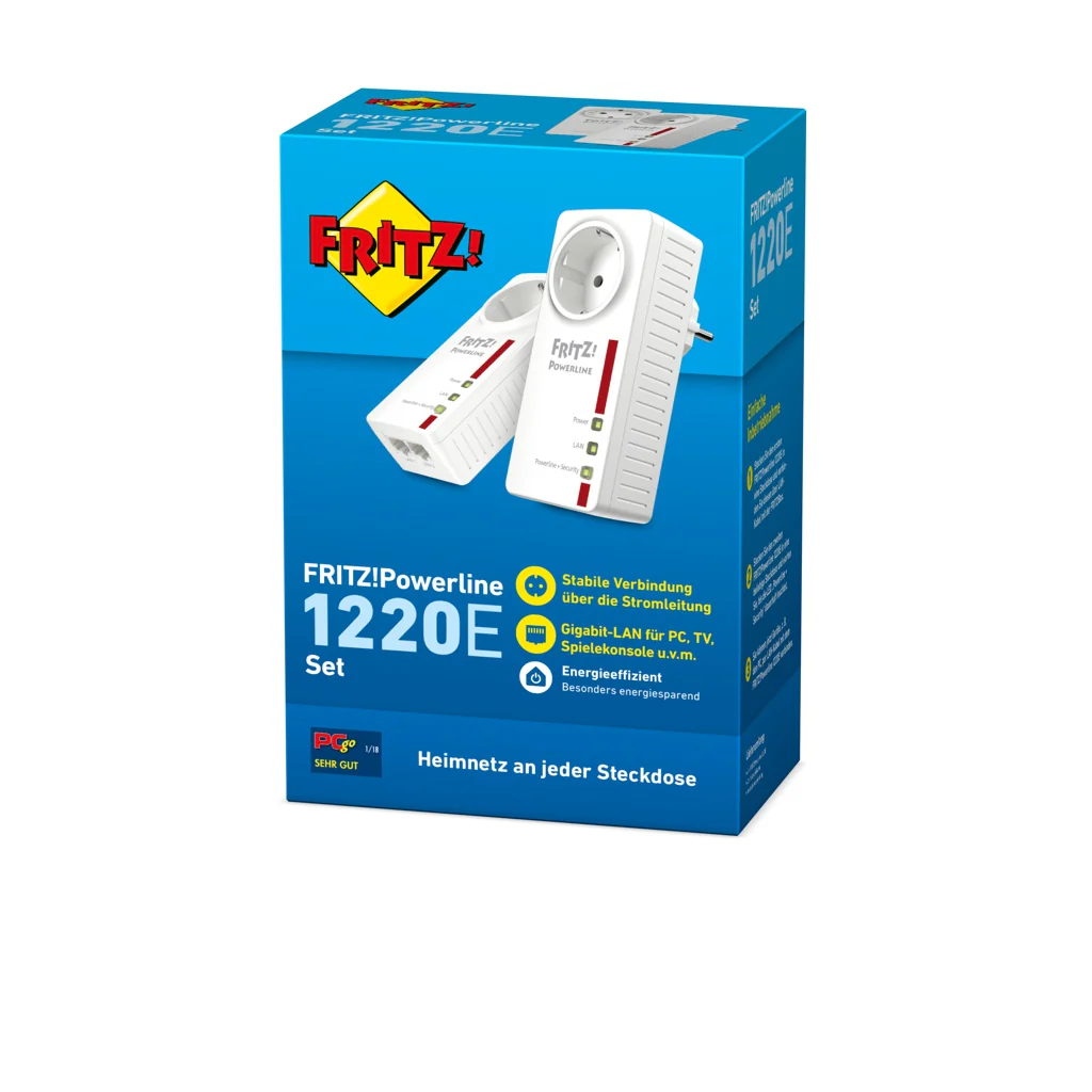 AVM FRITZ!Powerline 1220E 1200 Mbit/s Eingebauter Ethernet-Anschluss Weiß 2 Stück(e) - Image 3
