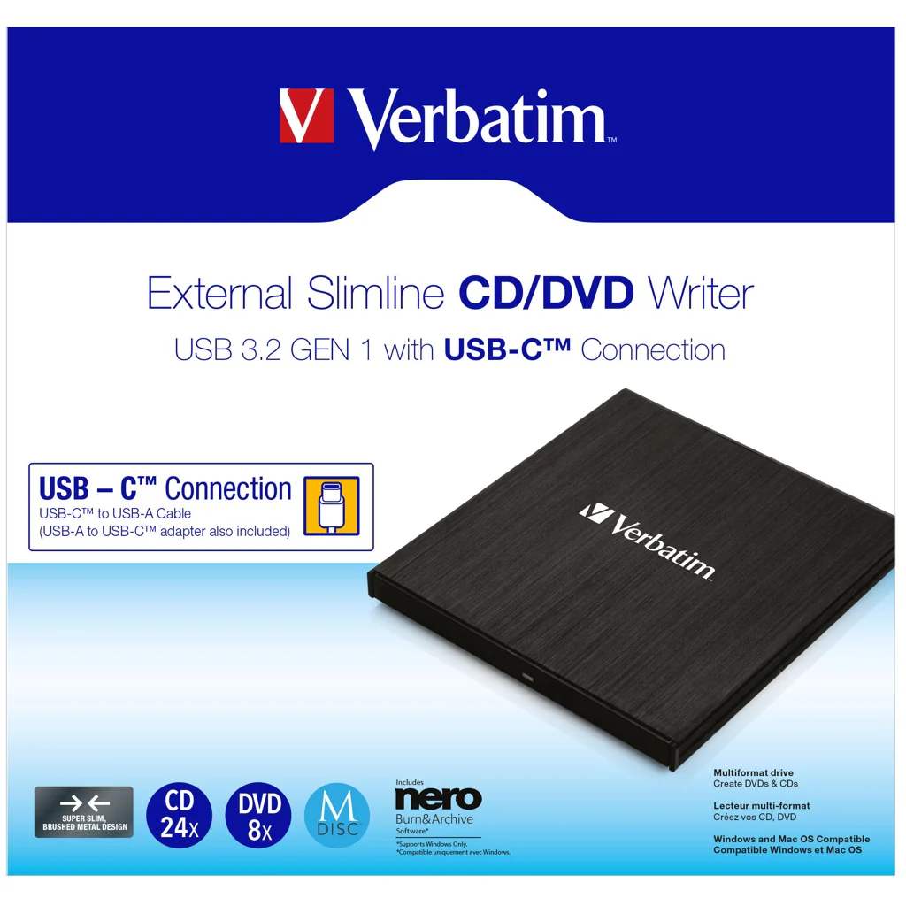 Verbatim Externer Slimline CD/DVD-Brenner - Image 4