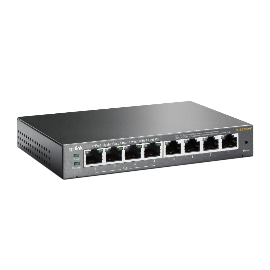 TP-Link TL-SG108PE Unmanaged Gigabit Ethernet (10/100/1000) Power over Ethernet (PoE) Schwarz - Image 2