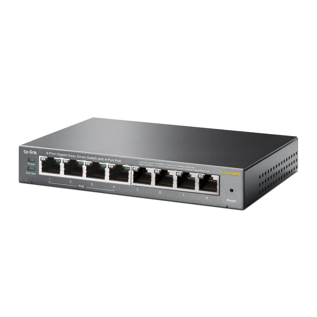 TP-Link TL-SG108PE Unmanaged Gigabit Ethernet (10/100/1000) Power over Ethernet (PoE) Schwarz - Image 3
