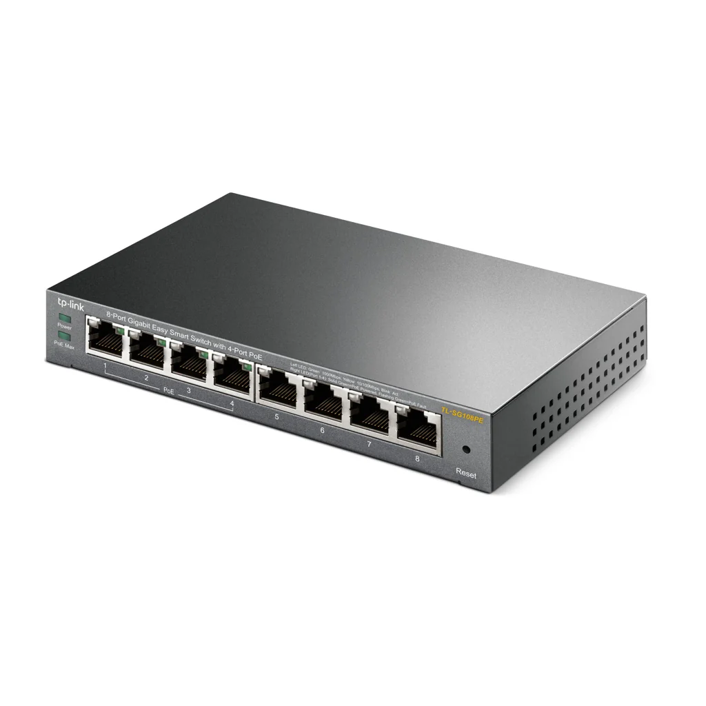 TP-Link TL-SG108PE Unmanaged Gigabit Ethernet (10/100/1000) Power over Ethernet (PoE) Schwarz - Image 4