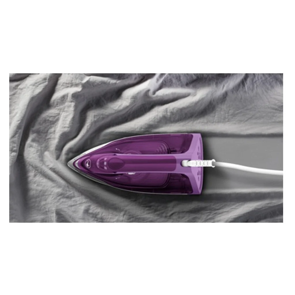 Tefal FV2836 Trocken- & Dampfbügeleisen Keramik- Bügelsohle 2400 W Violett, Weiß - Image 2