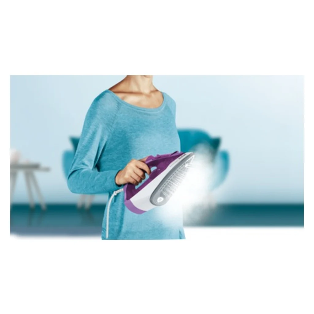 Tefal FV2836 Trocken- & Dampfbügeleisen Keramik- Bügelsohle 2400 W Violett, Weiß - Image 5