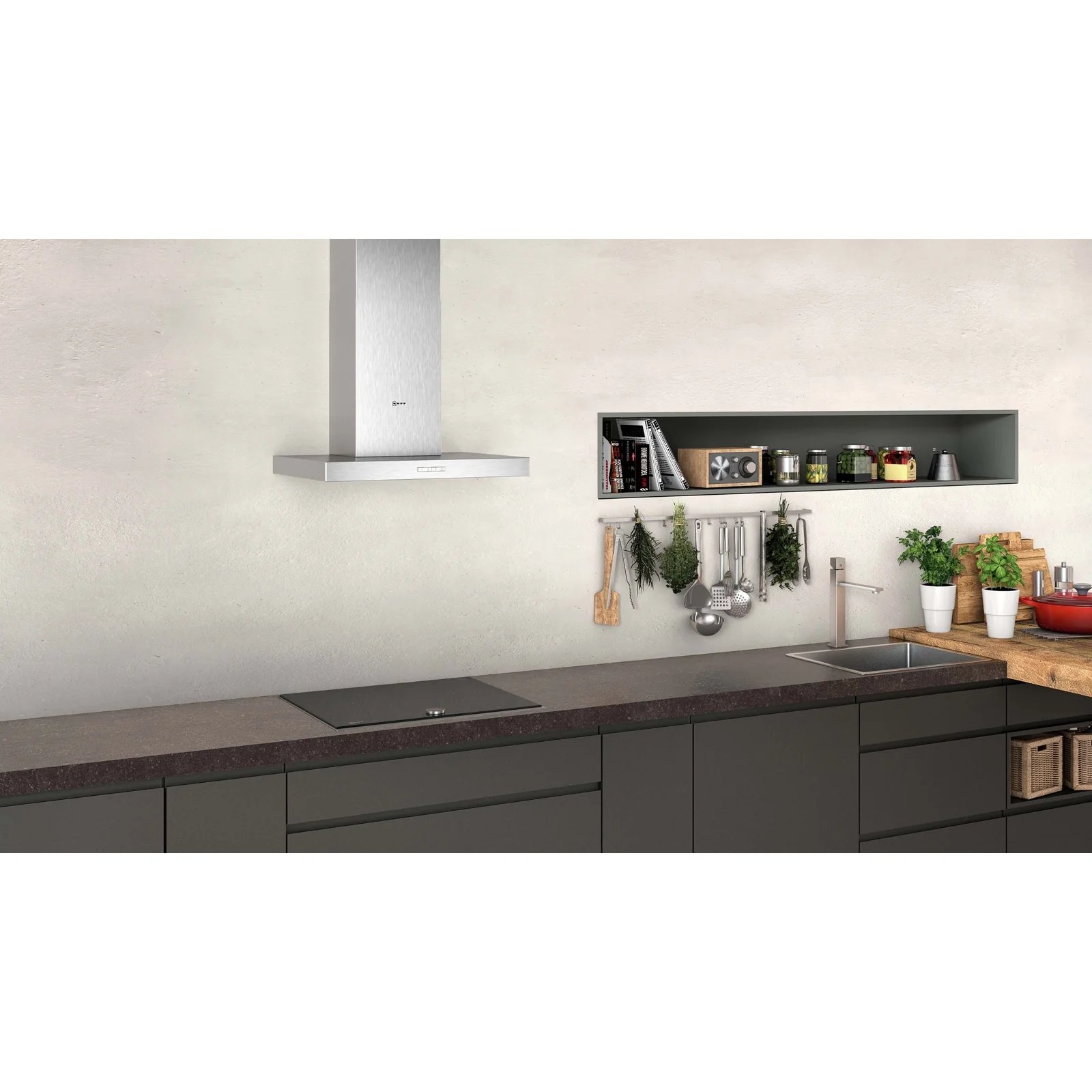 Neff DBBC640N Dunstabzugshaube wandmontiert Edelstahl 590 m³/h A - Image 3
