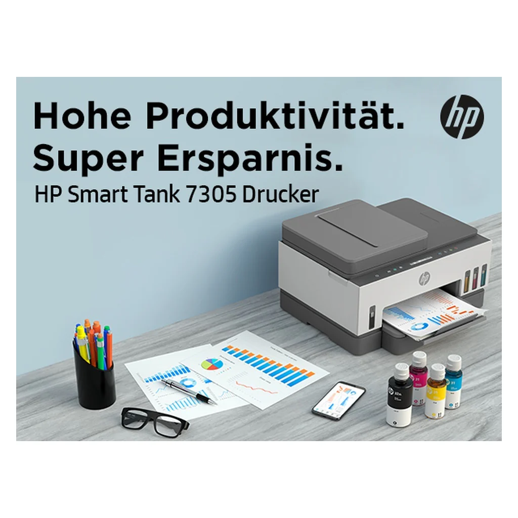 HP Smart Tank 7305 All-in-One, Drucken, Scannen, Kopieren, ADF, Wireless, Automatische - Image 7