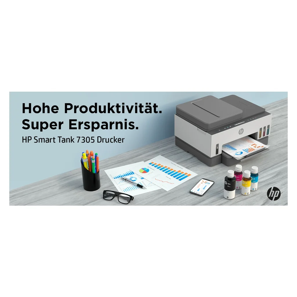 HP Smart Tank 7305 All-in-One, Drucken, Scannen, Kopieren, ADF, Wireless, Automatische - Image 9