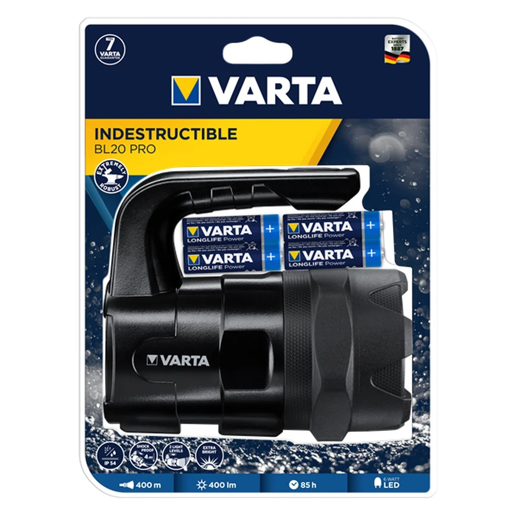 Varta INDESTRUCTIBLE BL20 PRO Schwarz Hand- Blinklicht LED - Image 3