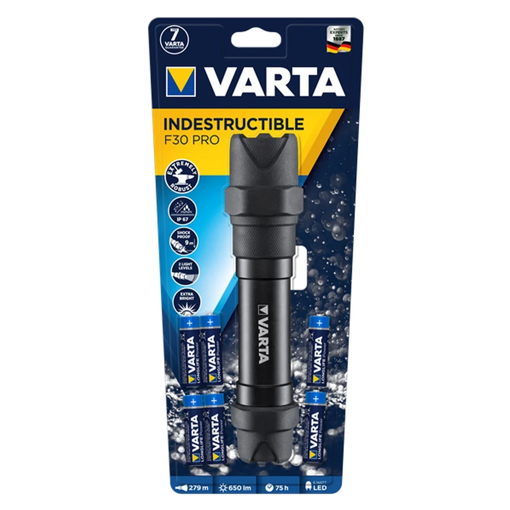Varta INDESTRUCTIBLE F30 PRO Schwarz Hand- Blinklicht LED - Image 2