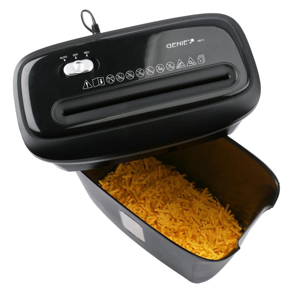 Genie 480 X Aktenvernichter Kreuzschreddern 72 dB Schwarz - Image 2