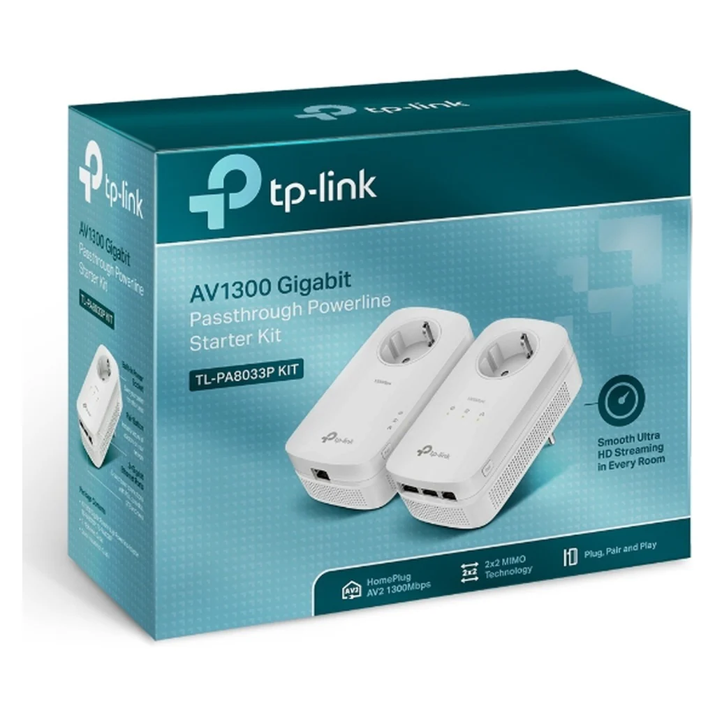 TP-Link TL-PA8033P KIT PowerLine Netzwerkadapter 1300 Mbit/s Eingebauter Ethernet-Anschluss Weiß - Image 2