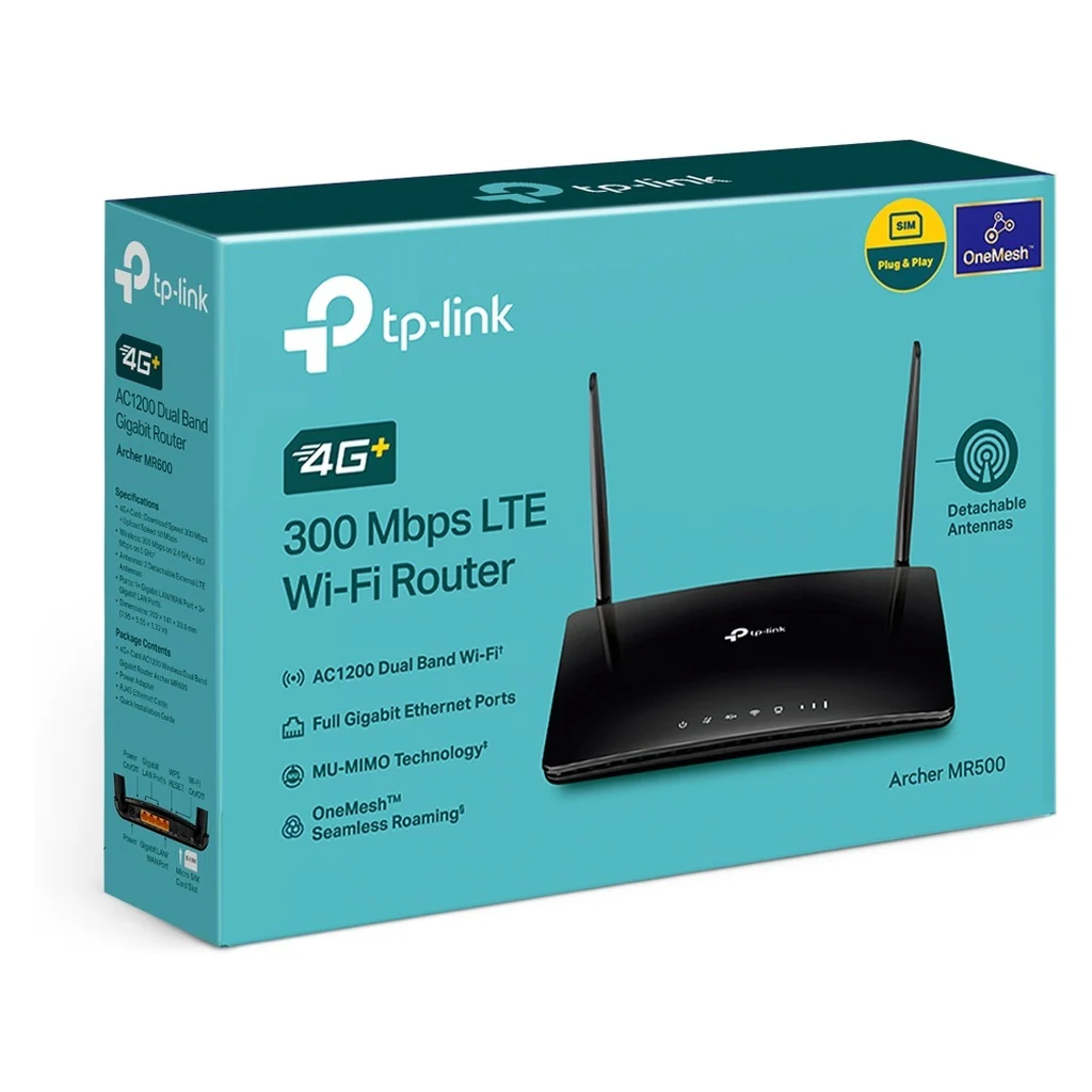 TP-Link Archer MR500 WLAN-Router Gigabit Ethernet Dual-Band (2,4 GHz/5 GHz) 4G Schwarz - Image 5