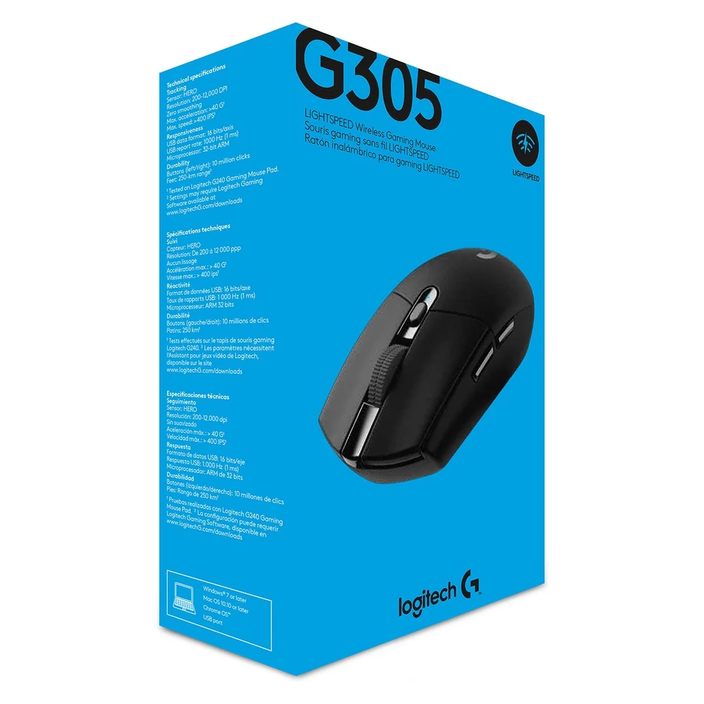 Logitech G G305 Maus rechts RF Wireless + Bluetooth Optisch 12000 DPI - Image 7