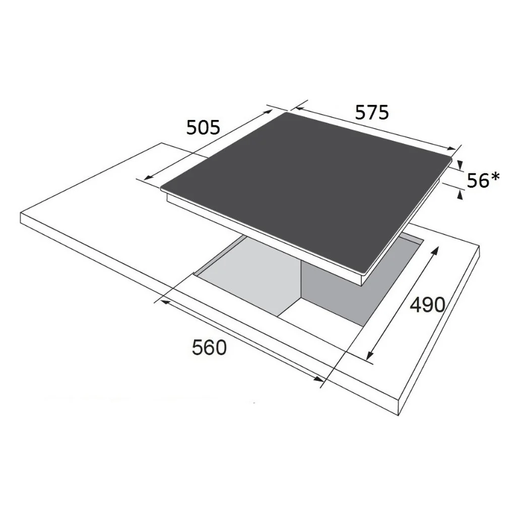 Amica KMC 742 600 E Schwarz Integriert 60 cm Keramik 4 Zone(n) - Image 2