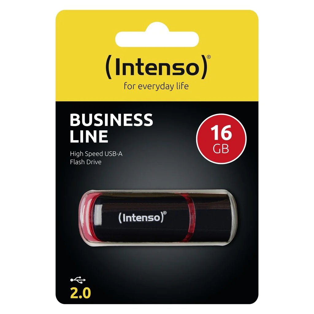 Intenso 16GB USB2.0 USB-Stick USB Typ-A 2.0 Schwarz, Rot - Image 3