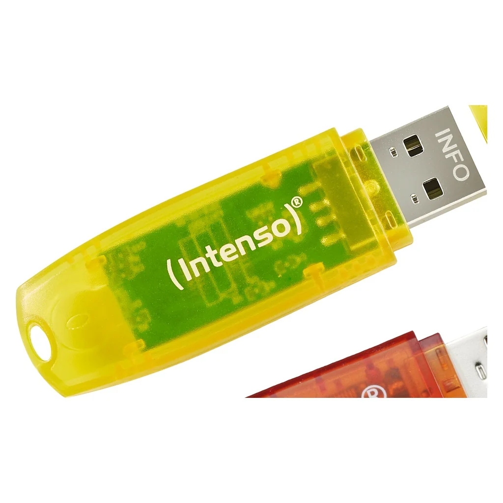 Intenso Rainbow 3x32GB Yellow/Red/Black USB-Stick USB Typ-A 2.0 Transparent - Image 5