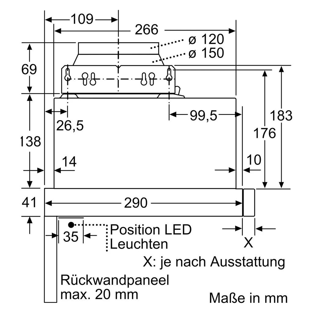 Siemens iQ300 LI64LB531 Dunstabzugshaube Halb eingebaut (Pullout) Edelstahl 271 m³/h A - Image 9