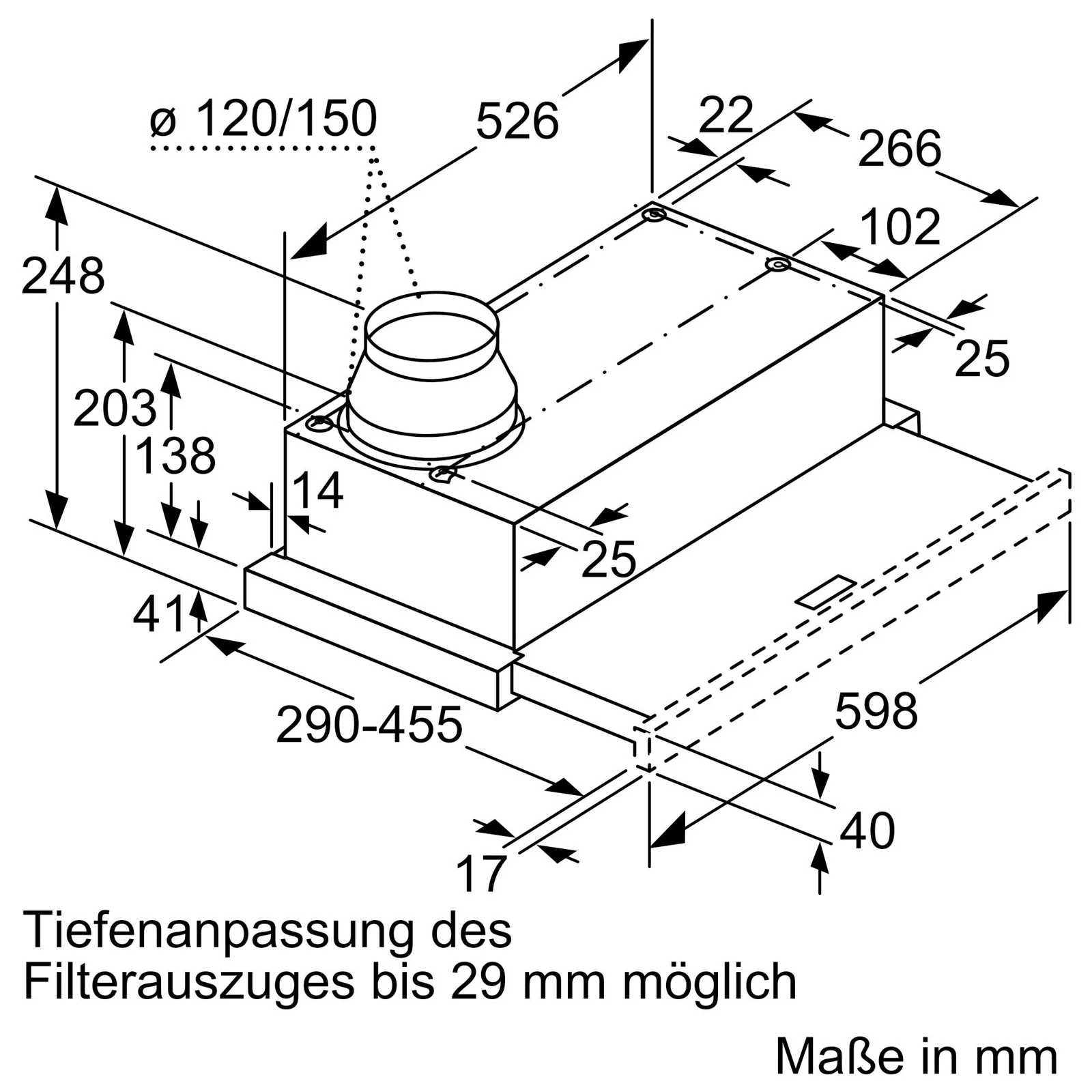 Neff D46ED22X1 Dunstabzugshaube Halb eingebaut (Pullout) Edelstahl 271 m³/h A - Image 7