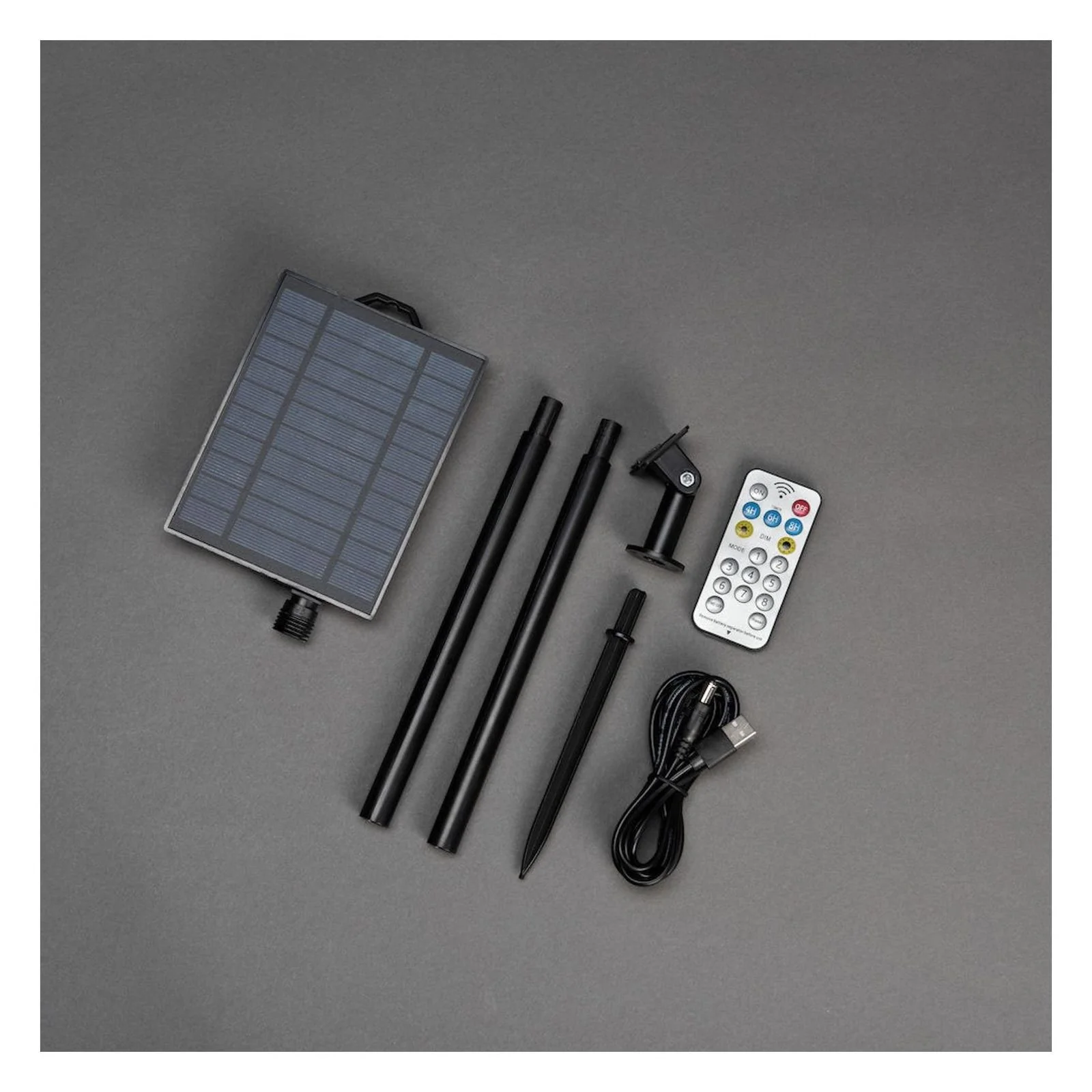 Konstsmide wiederaufladbares Solarpanel-S Solar-Batteriebox in schwarz 3776-000 - Image 2
