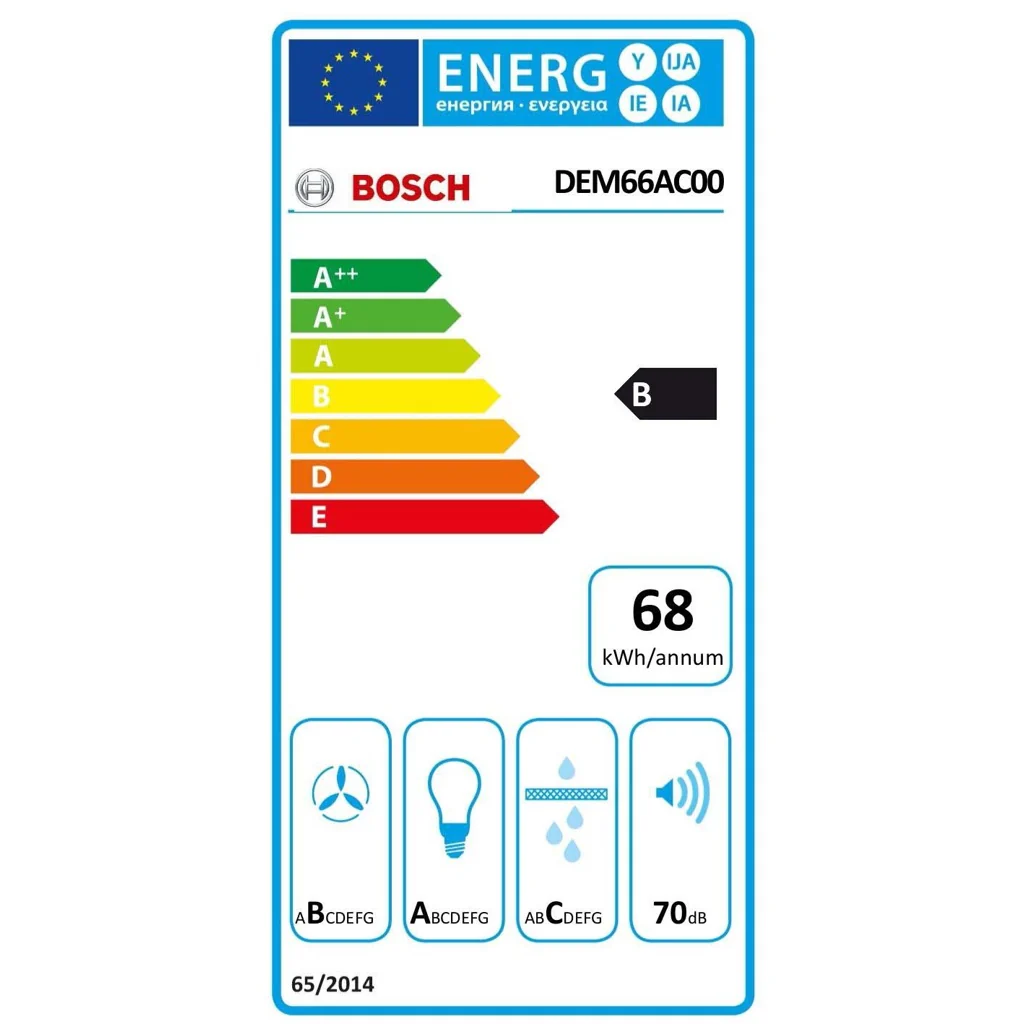 Bosch Serie 2 DEM66AC00 Dunstabzugshaube Halb eingebaut (Pullout) Edelstahl 625 m³/h B - Image 7