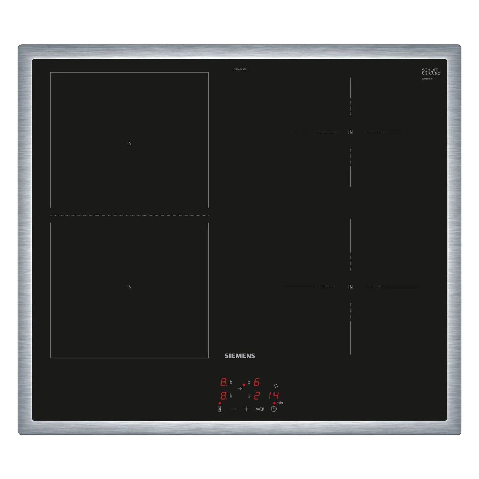 Siemens iQ500 EM645CSB6E Integriert 60 cm Zonen-Induktionskochfeld 4 Zone(n)