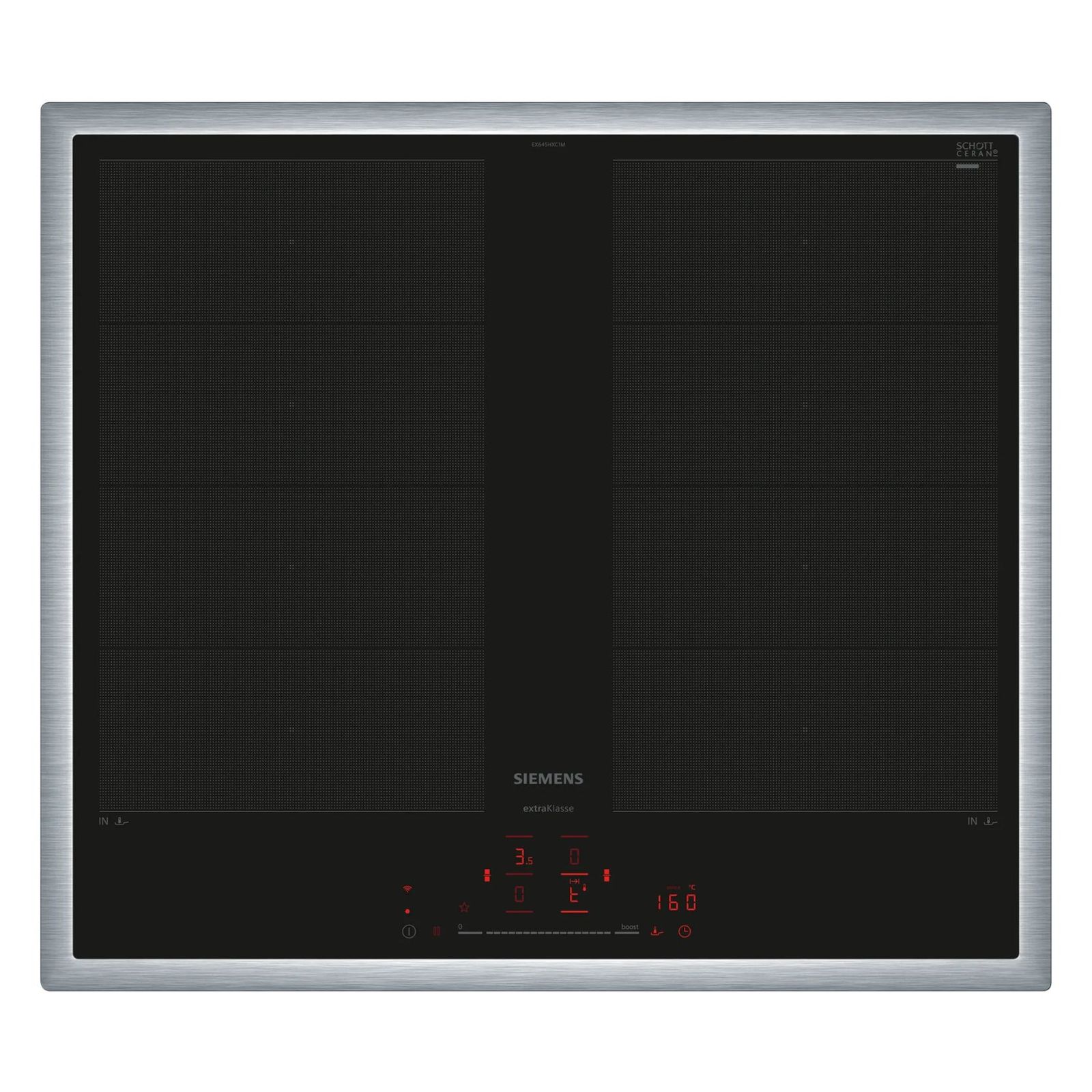 Siemens iQ700 EX645HXC1E Induktionskochfeld Integriert 60cm 4 Zonen Schwarz