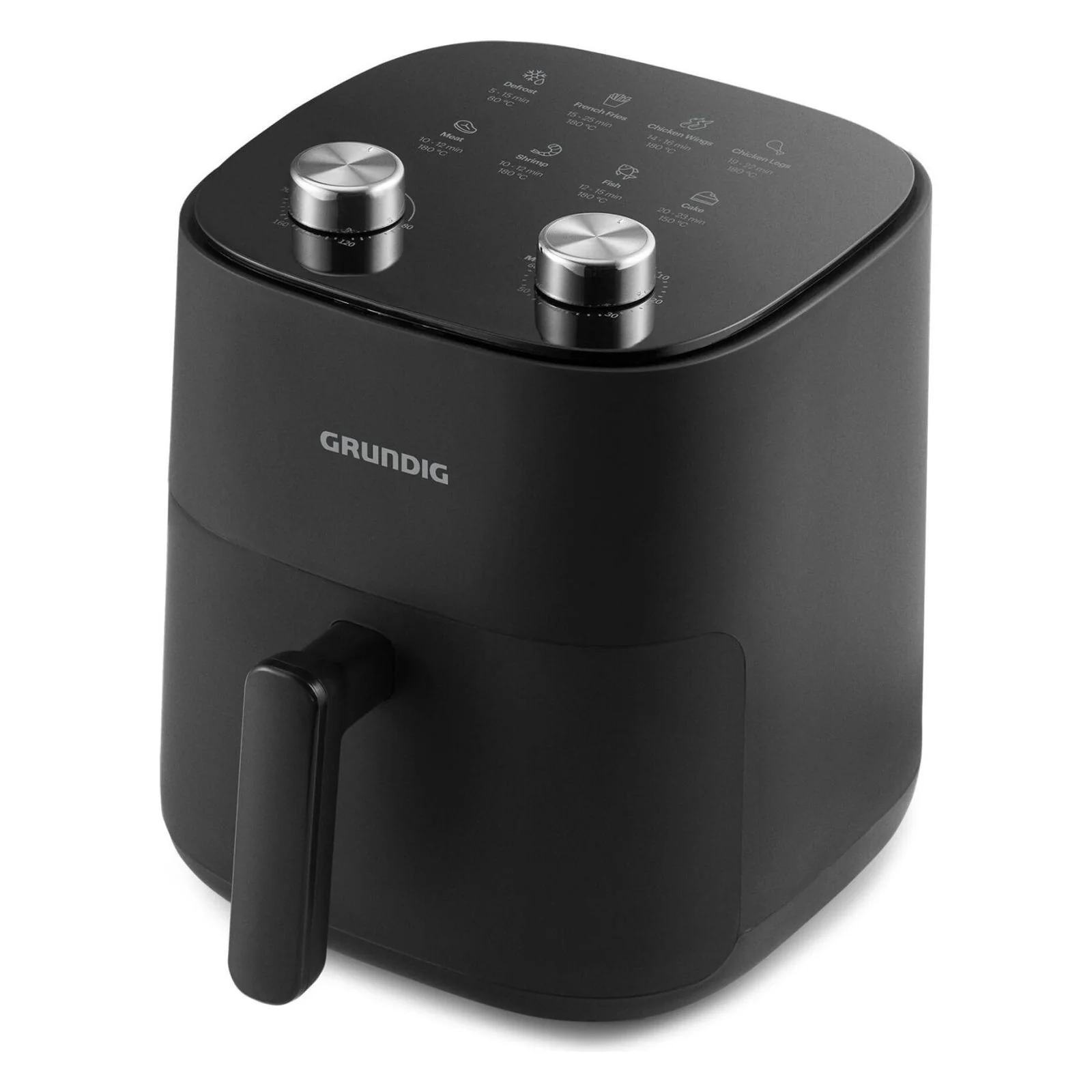 Grundig FRY 6321 L Einzelbild 4,7 l Eigenständig 1500 W Heißluftfritteuse Schwarz