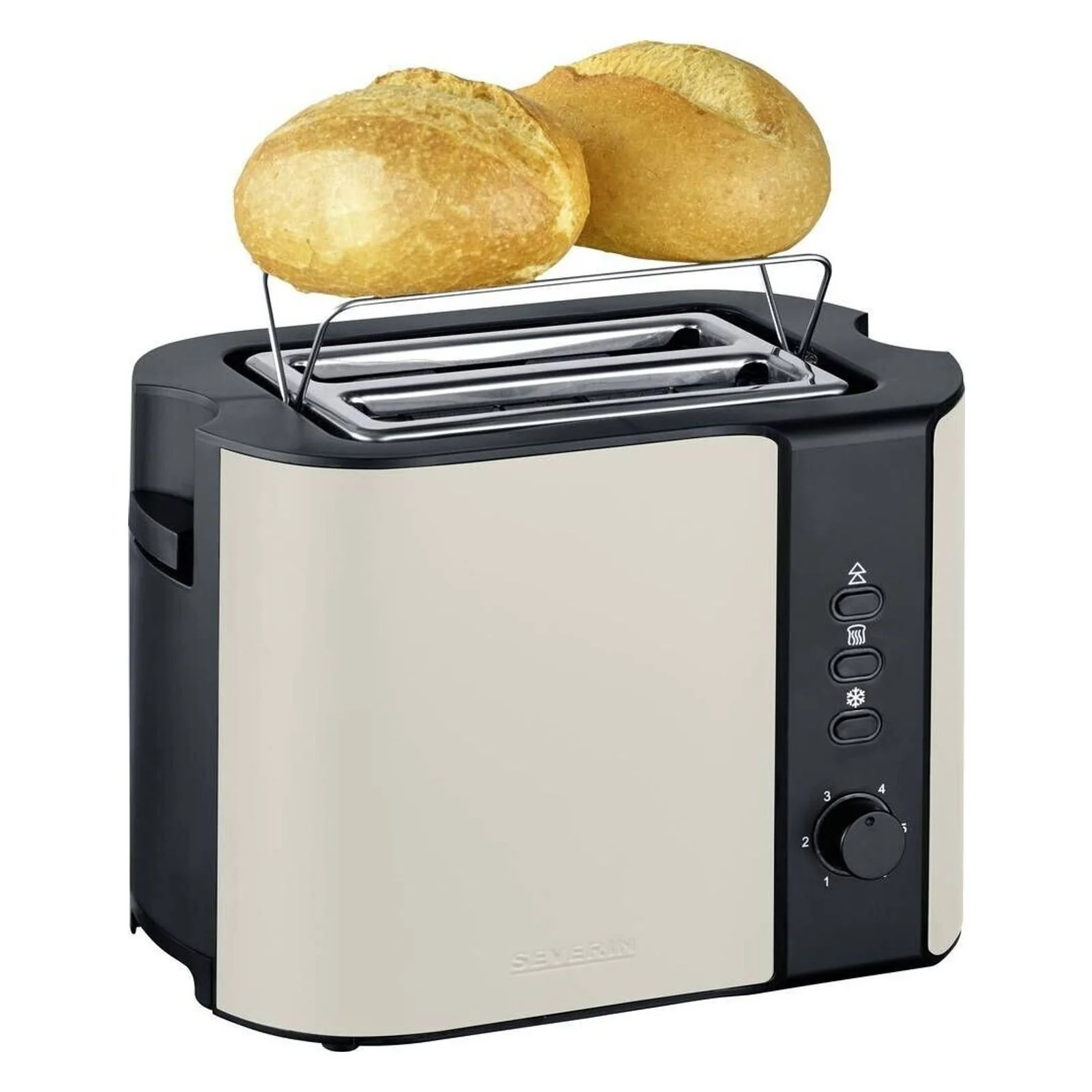 Severin AT 9576 Toaster 2 Scheibe(n) 800 W Beige, Schwarz