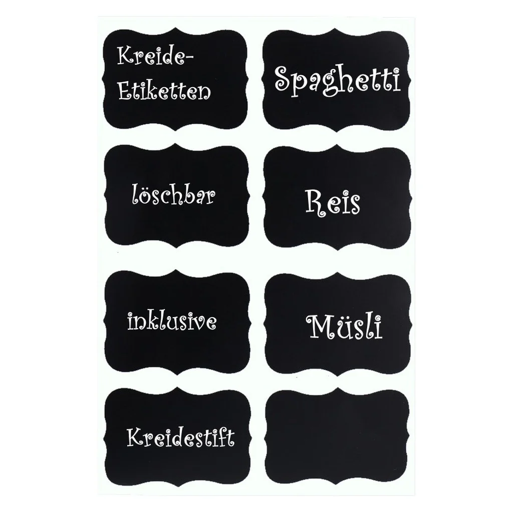 TP 4er Set Vorratsglas mit Bambusdeckel, luftdicht stapelbar inkl. 8 Kreidetafelsticker und Stift - Image 3