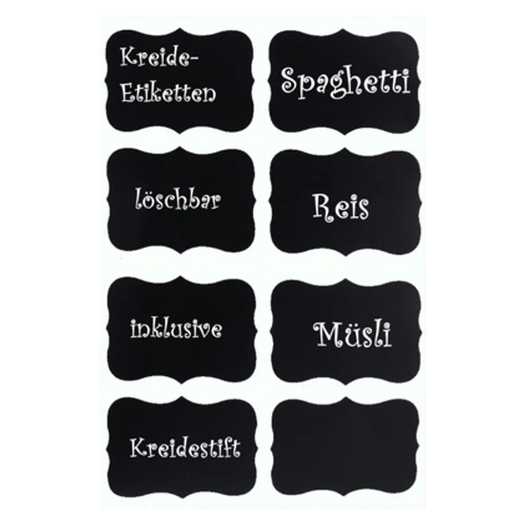 TP 4er Set Vorratsglas mit Bambusdeckel und 8 Kreidetafel- Sticker (4 x 350ml) - Image 2