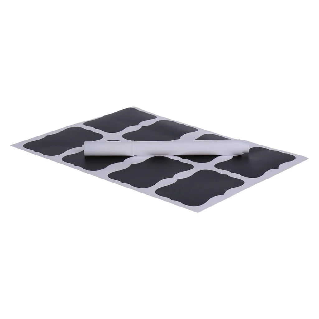 TP 4er Set Vorratsglas mit Bambusdeckel und 8 Kreidetafel- Sticker (4 x 350ml) - Image 7