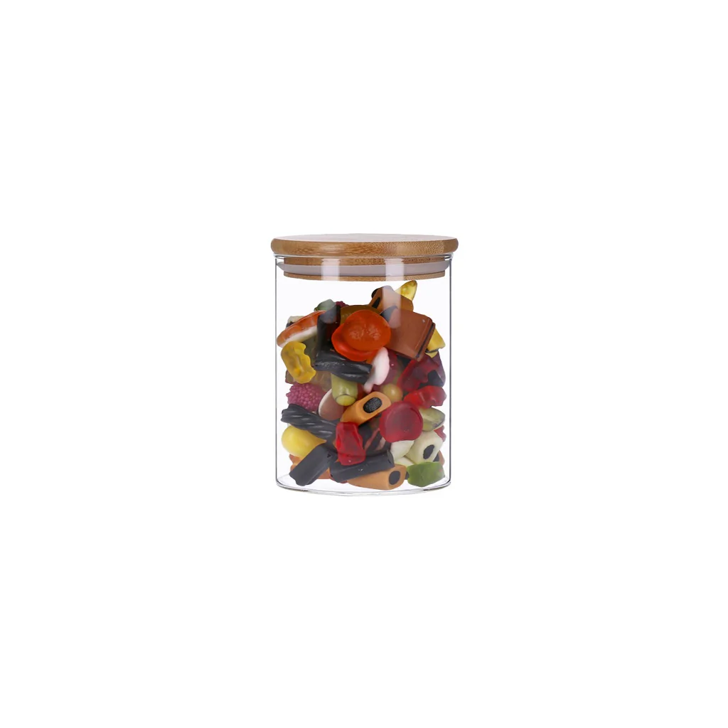 TP 4er Set Vorratsglas mit Bambusdeckel und 8 Kreidetafel- Sticker (4 x 700ml) - Image 3