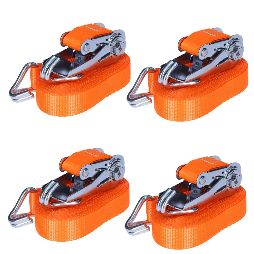 TP 4x Spanngurt, Zurrgurt zur Ladungssicherung 2- 25mm Gurtbreite, 0,8T (800 Kg) mit Spitzhaken - 6m - Image 2