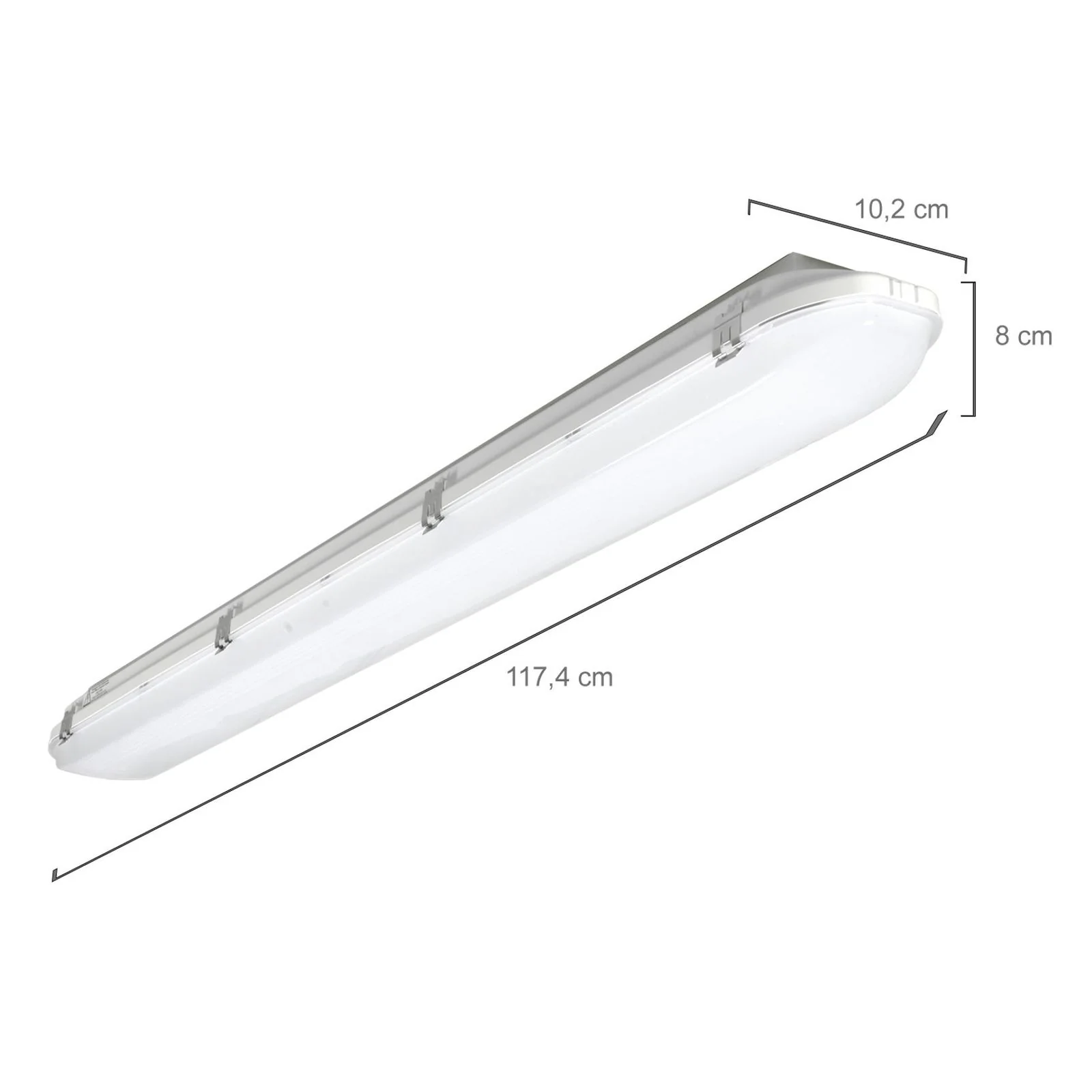 PRACHT LUNA-N LED2 Feuchtraumleuchte 1,2m PM 1x20W, 3100 lm, 4000K in weiß 50 Stk. - Image 6