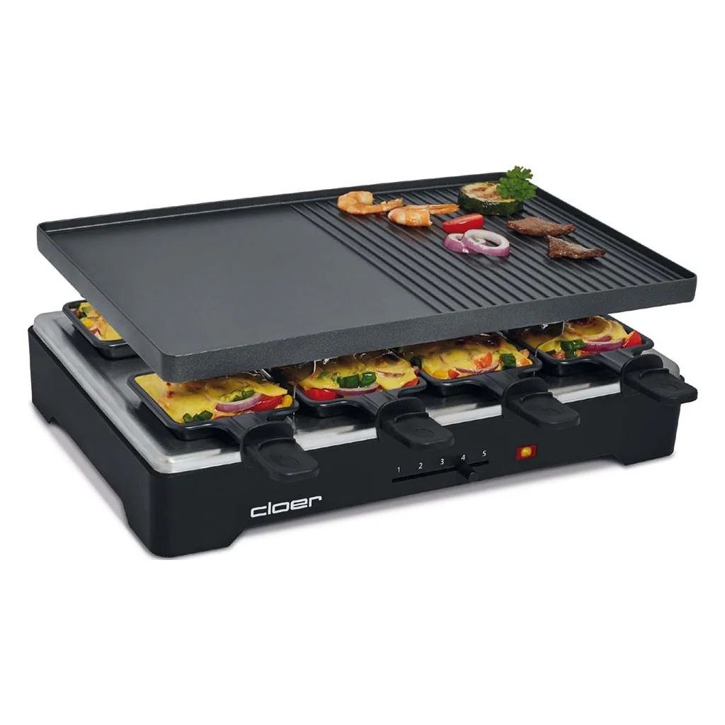Cloer Raclette-Grill 8 Pfän,Antihaft 6446 - Image 2