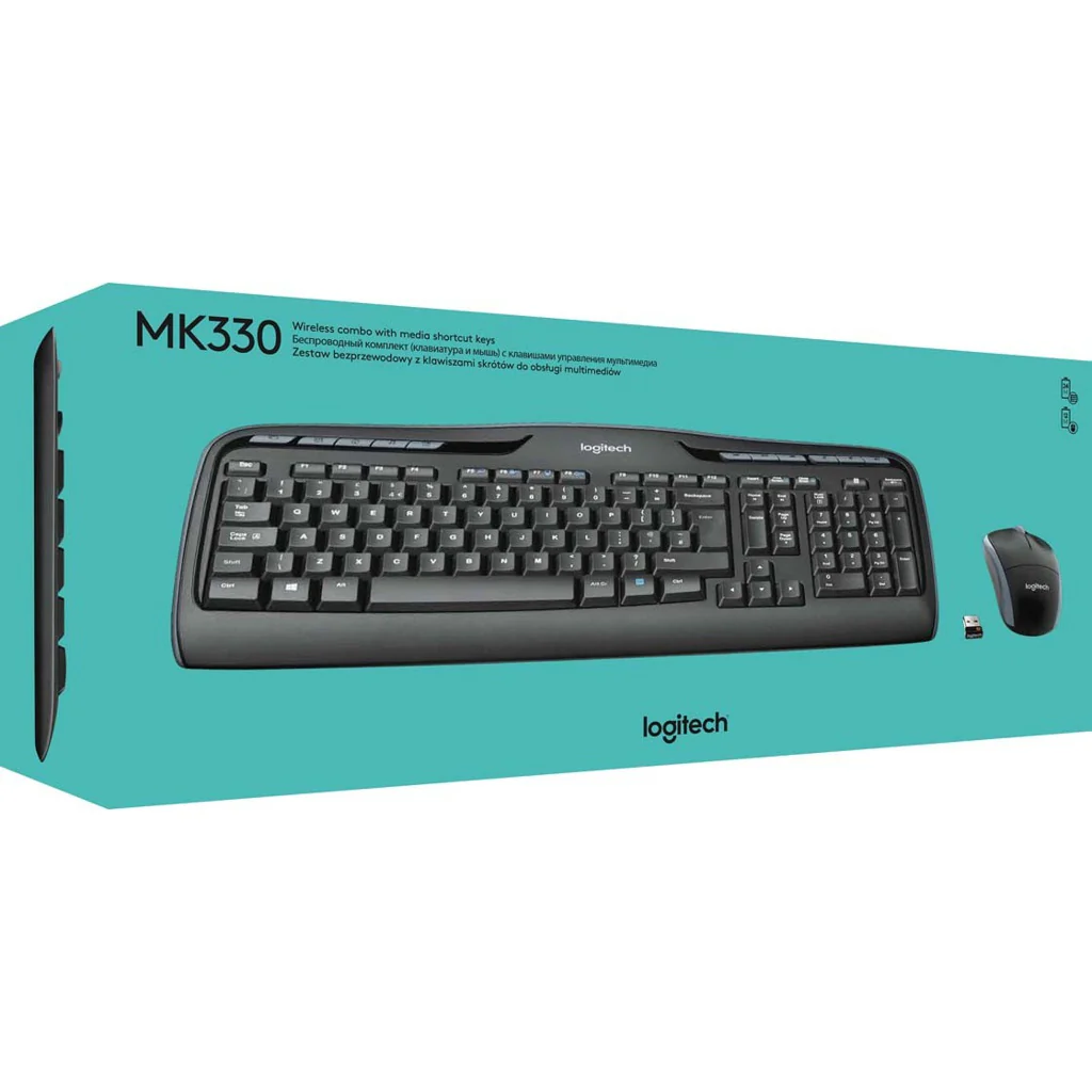 Logitech MK330 kabelloses Tastatur und Maus Set schwarz - Image 2