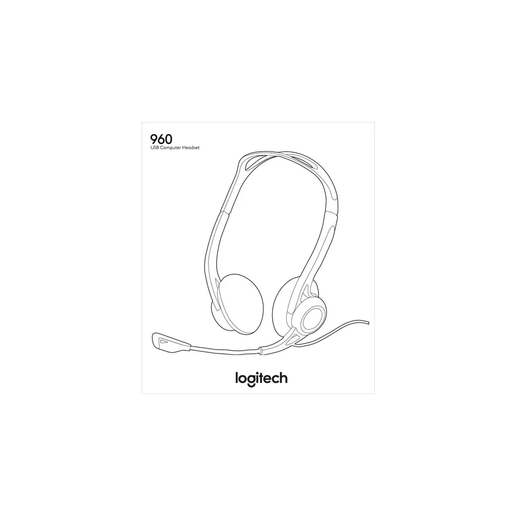 Logitech 960 USB Computer Headset USB-A Anschluss - Image 2