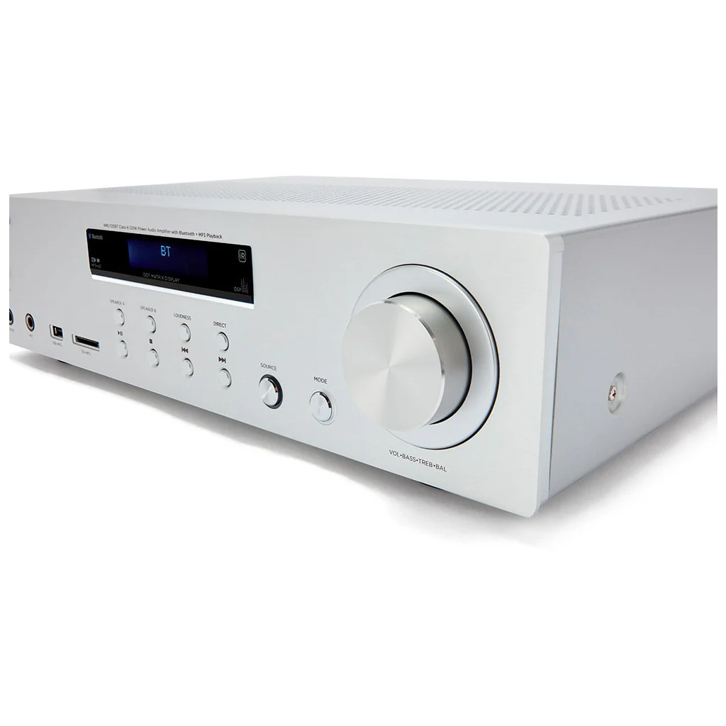 Aiwa AMU-120BT SR Verstärker Stereo, BT, USB, SD-MP3 Silber - Image 5