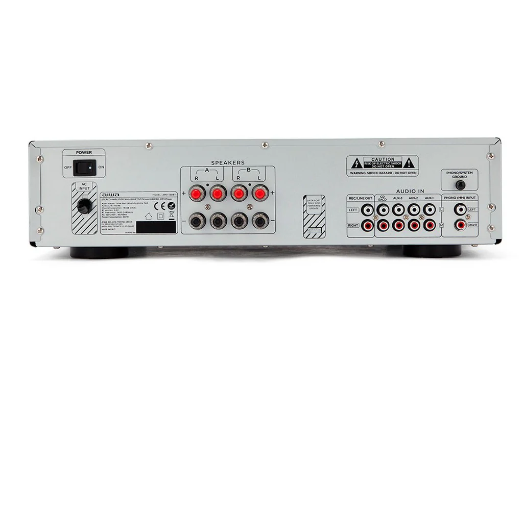 Aiwa AMU-120BT SR Verstärker Stereo, BT, USB, SD-MP3 Silber - Image 7