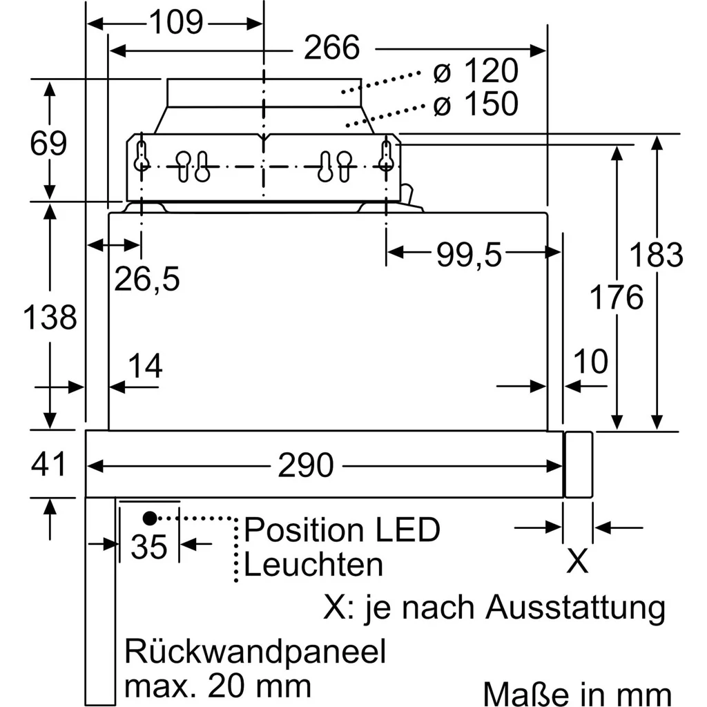 Constructa-Neff Flachschirmhaube 3 Stufen + 1 Intens D46ED22X1 - Image 4