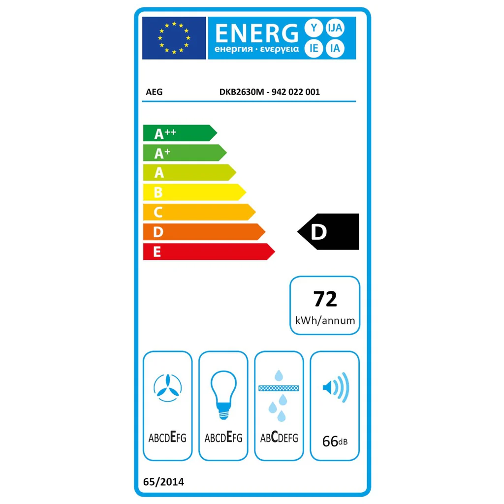 Electrolux AEG MDA Kaminhaube LINIE 3Stufen,Serie2 DKB2630M Slope Easy - Image 2