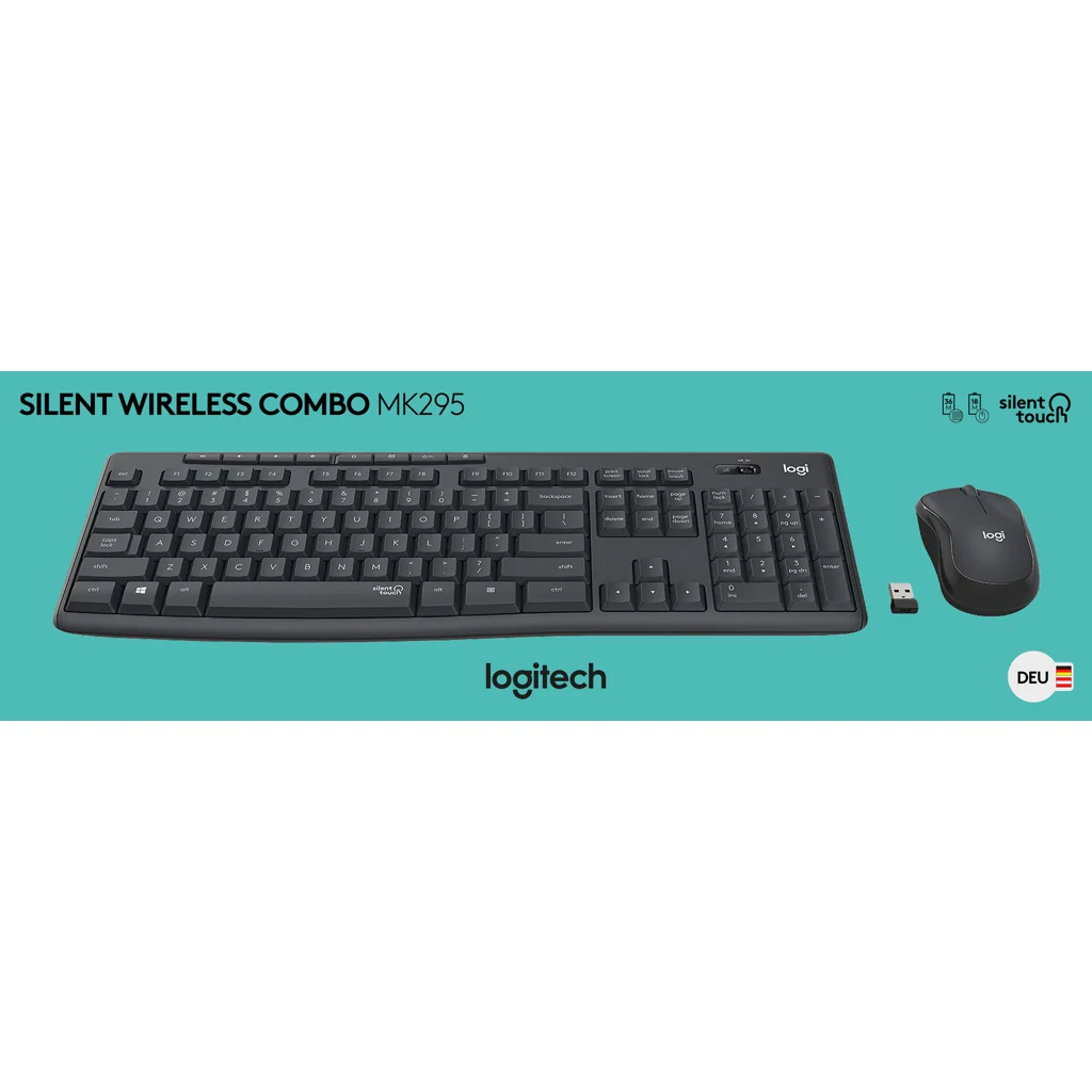 Logitech Tastatur/Maus Set SilentTouch,Wireless LOGITECH MK295 graf - Image 2