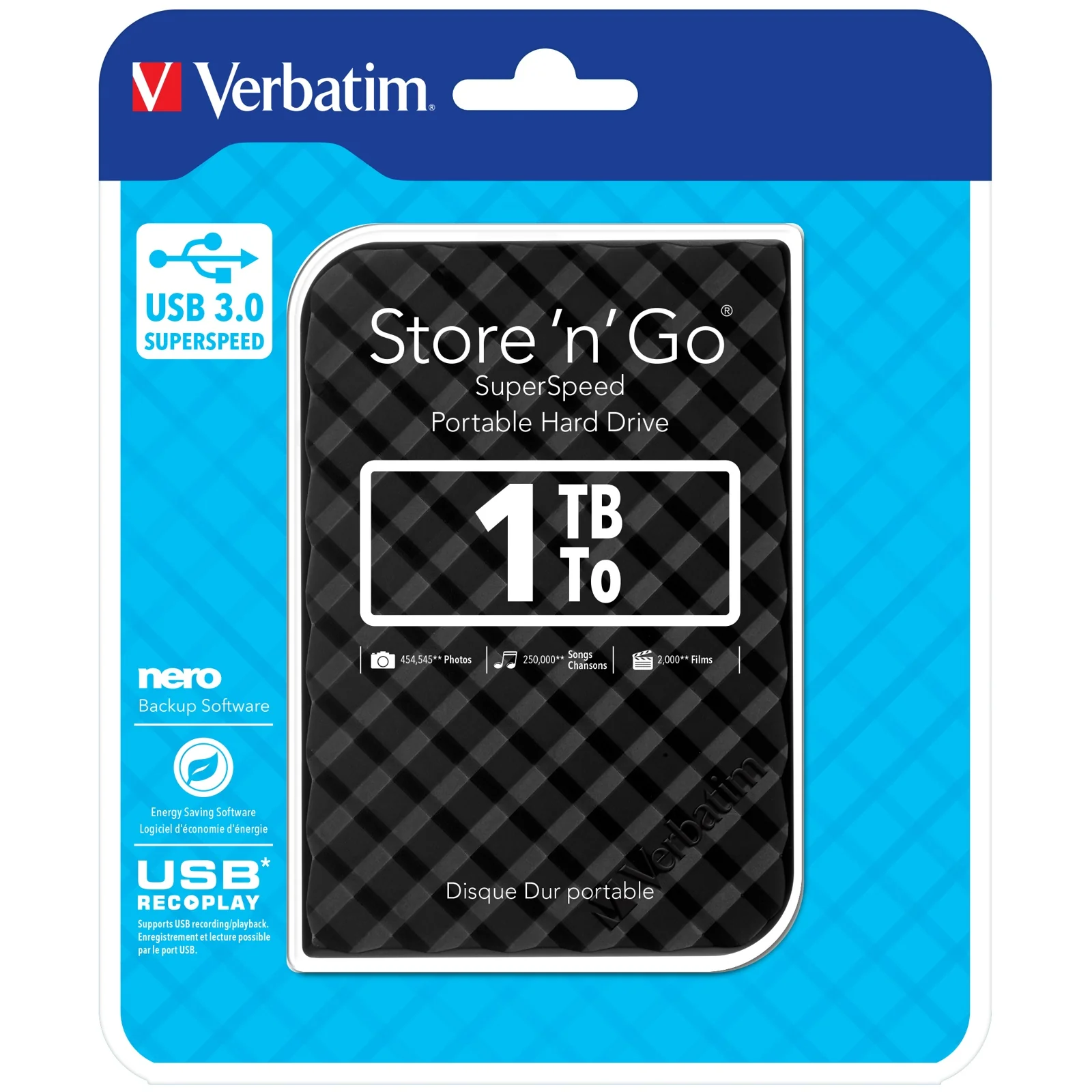 Verbatim Festplatte 1TB USB3.0 Extern,6,35cm(2,5Z) VERBATIM 53194 - Image 5
