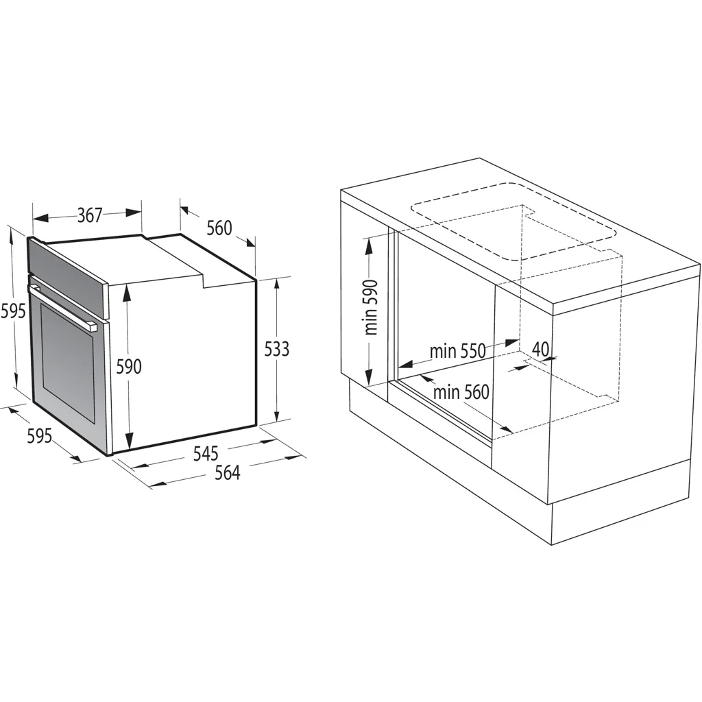Gorenje EB-Herdset-Hi-Light/BIGBOX Easy Heißluft Set 2 BCS6737E06X+ECD634BX - Image 2