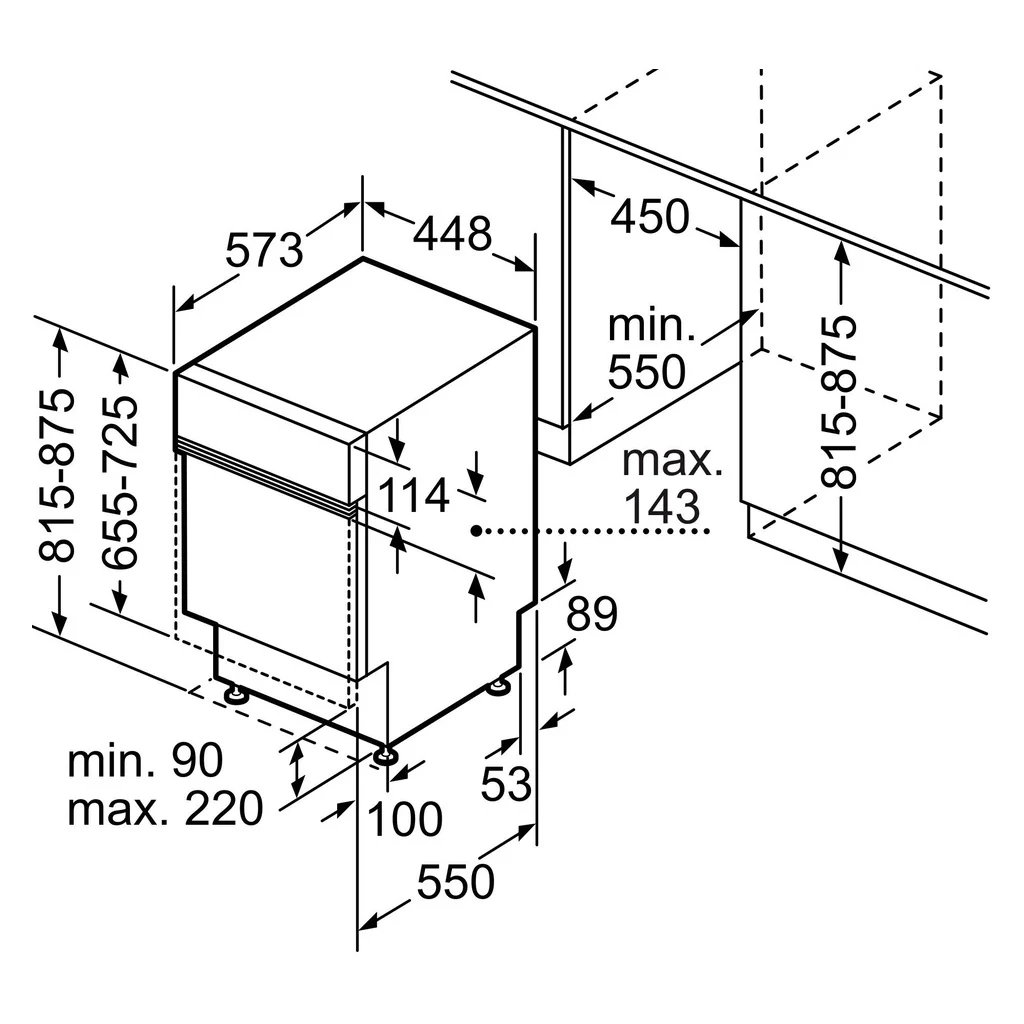 Bosch Serie 2 SPI2IKS10E Geschirrspüler teilintegrierbar 45cm 9 Maßgedecke F - Image 3