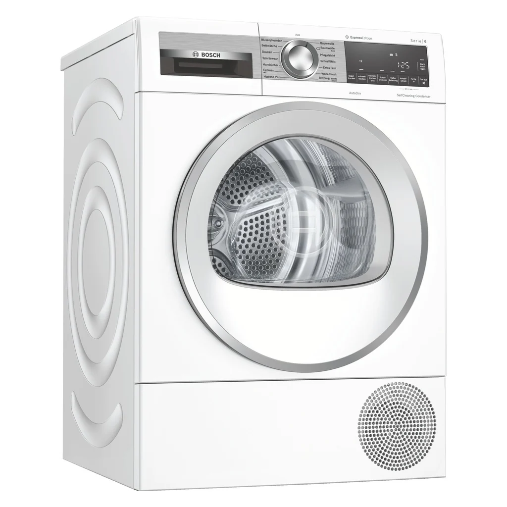 Bosch Serie 6 WQG235DH0 Wärmepumpentrockner Frontlader freistehend mit 8 kg in weiß A+++