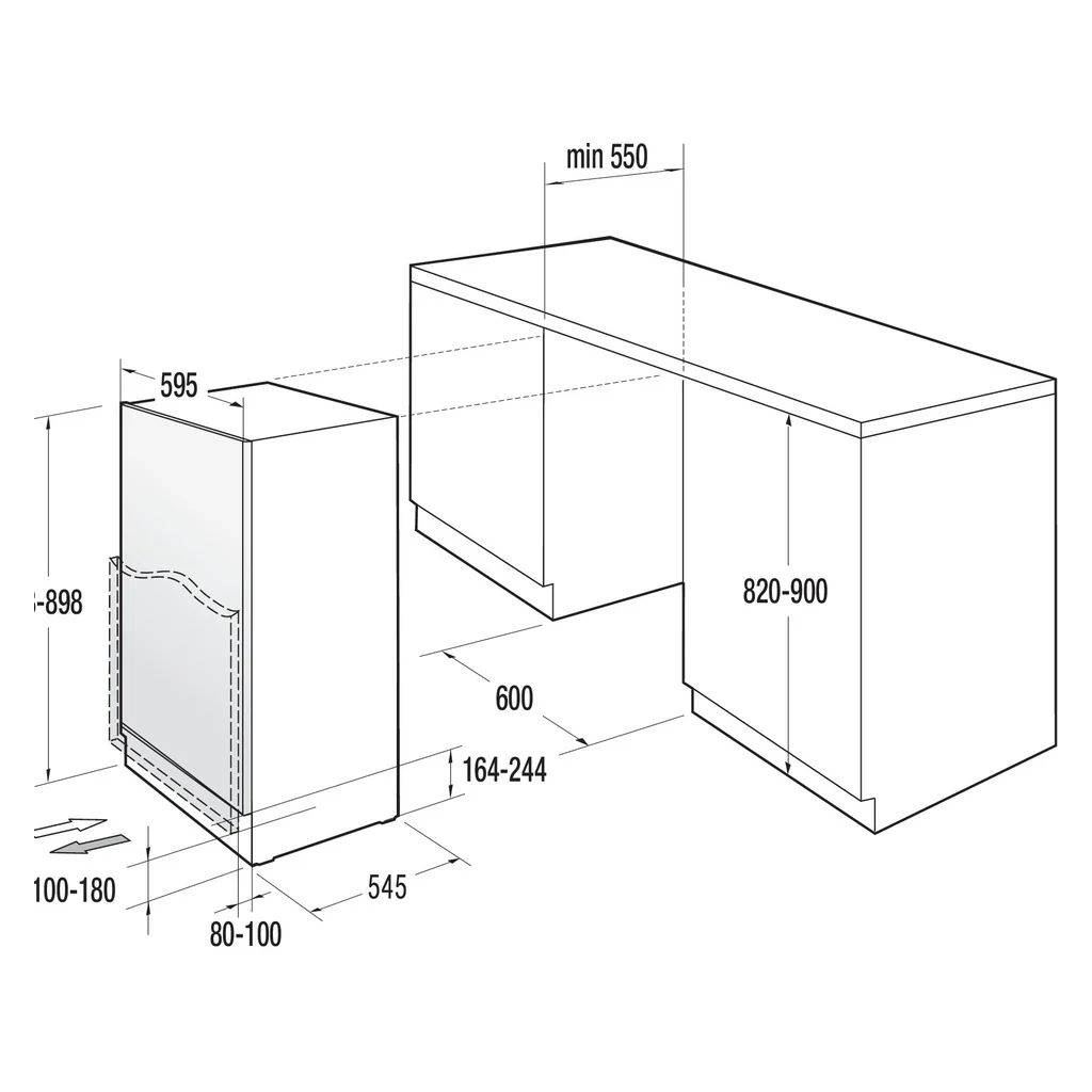 Gorenje EB-Kühlgerät Festtür,m.GF,UB-f. RBIU 609 EA1 - Image 2