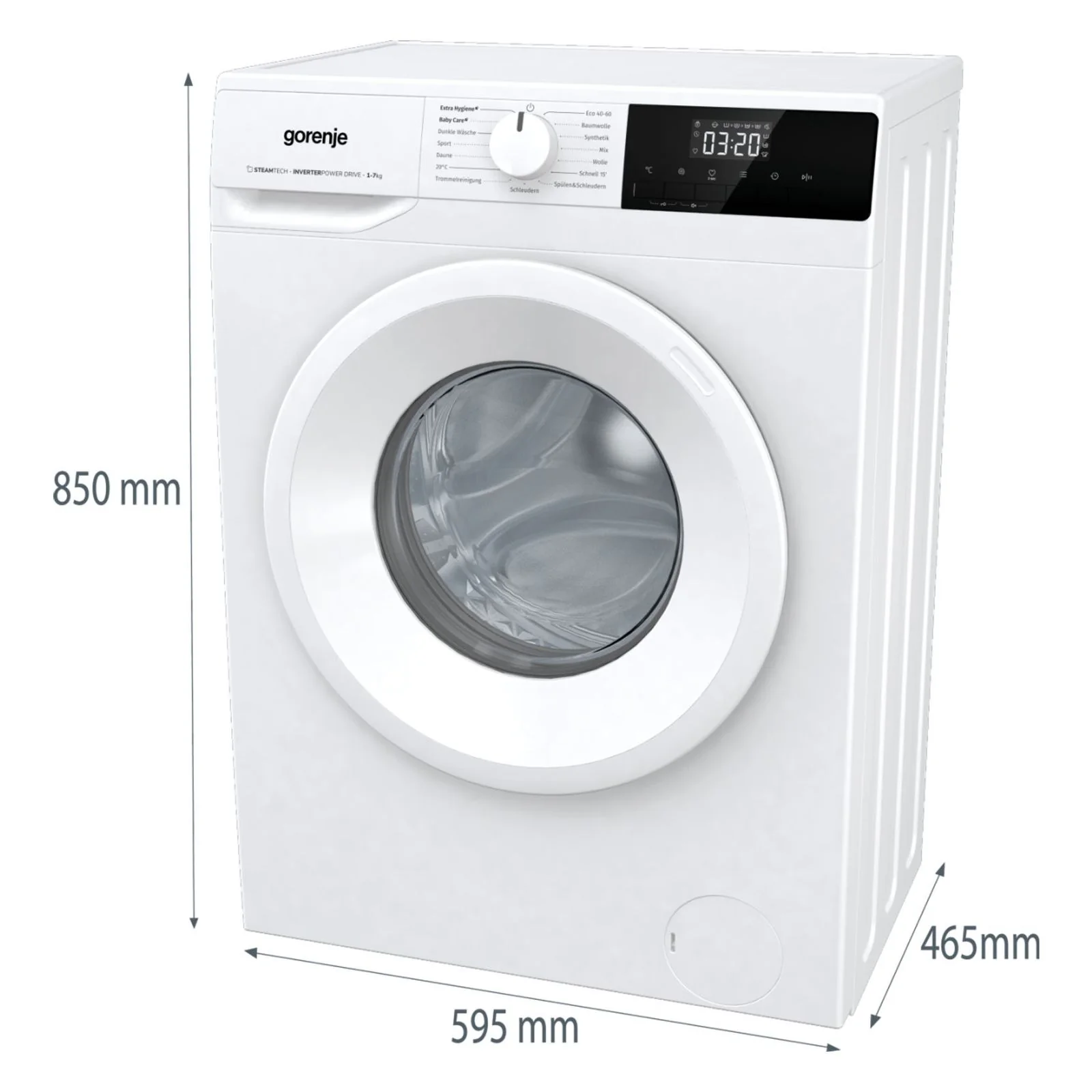 Gorenje G200 WNHPI74SCPS/DE Waschmaschine Frontlader 7kg 60cm 1400U/min Weiß - Image 9