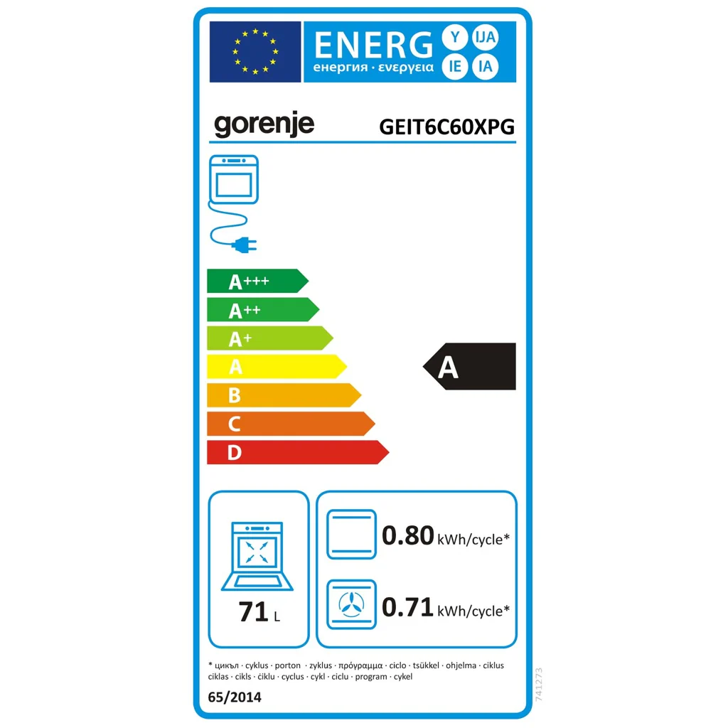 Gorenje Elektroherd Induktion Heißluft,71L GEIT6C60XPG - Image 11
